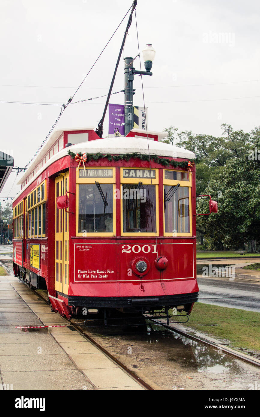 Carrello RTA 2001 al City Park, New Orleans, STATI UNITI D'AMERICA Foto Stock