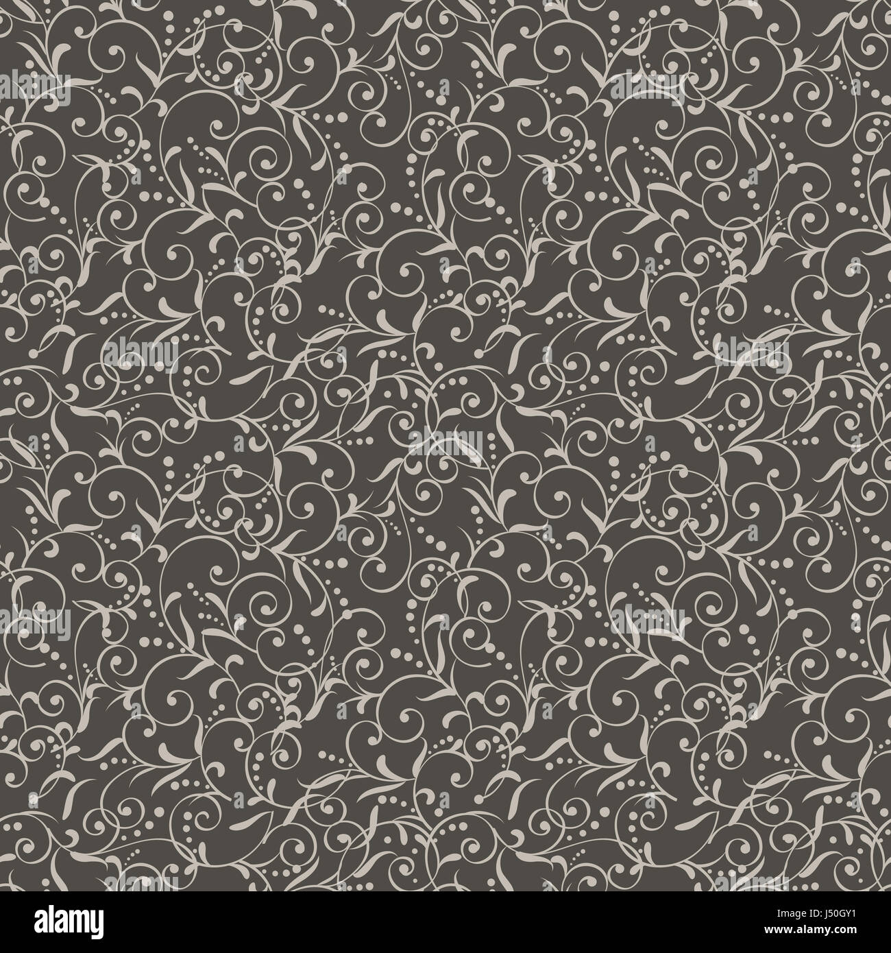 Seamless poco swirl illustrazione del modello Foto Stock