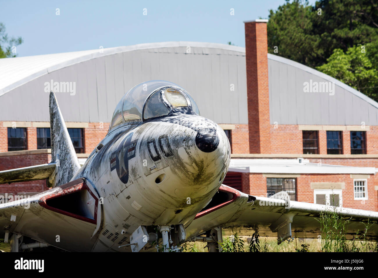 Alabama,Macon County,Tuskegee,Black History,Moton Airfield,Tuskegee Airmen National Historic Site,Aircraft,hangar,Robert Russa Moton,Aviation,Pilot tr Foto Stock