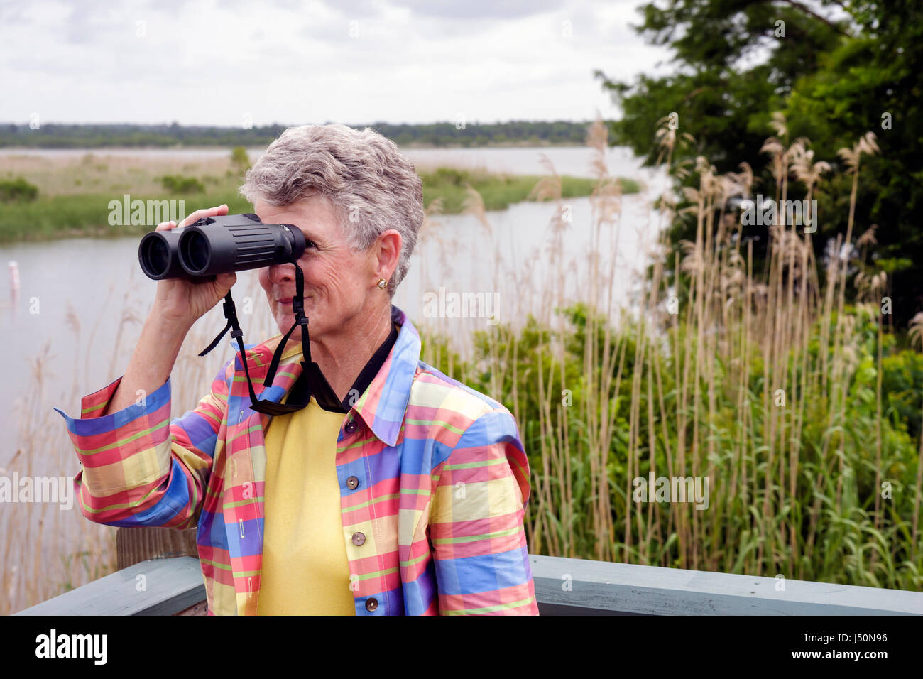 Alabama Mobile Bay Water,Spanish Fort,Mobile Tensaw River Water,5 River Waters Delta Resource Center,centro,natura,istruzione,adulti donne donne Foto Stock