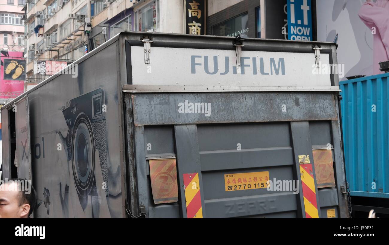 Consegna Van, autocarro autocarro, Mongkok Hong Kong, Cina Foto Stock