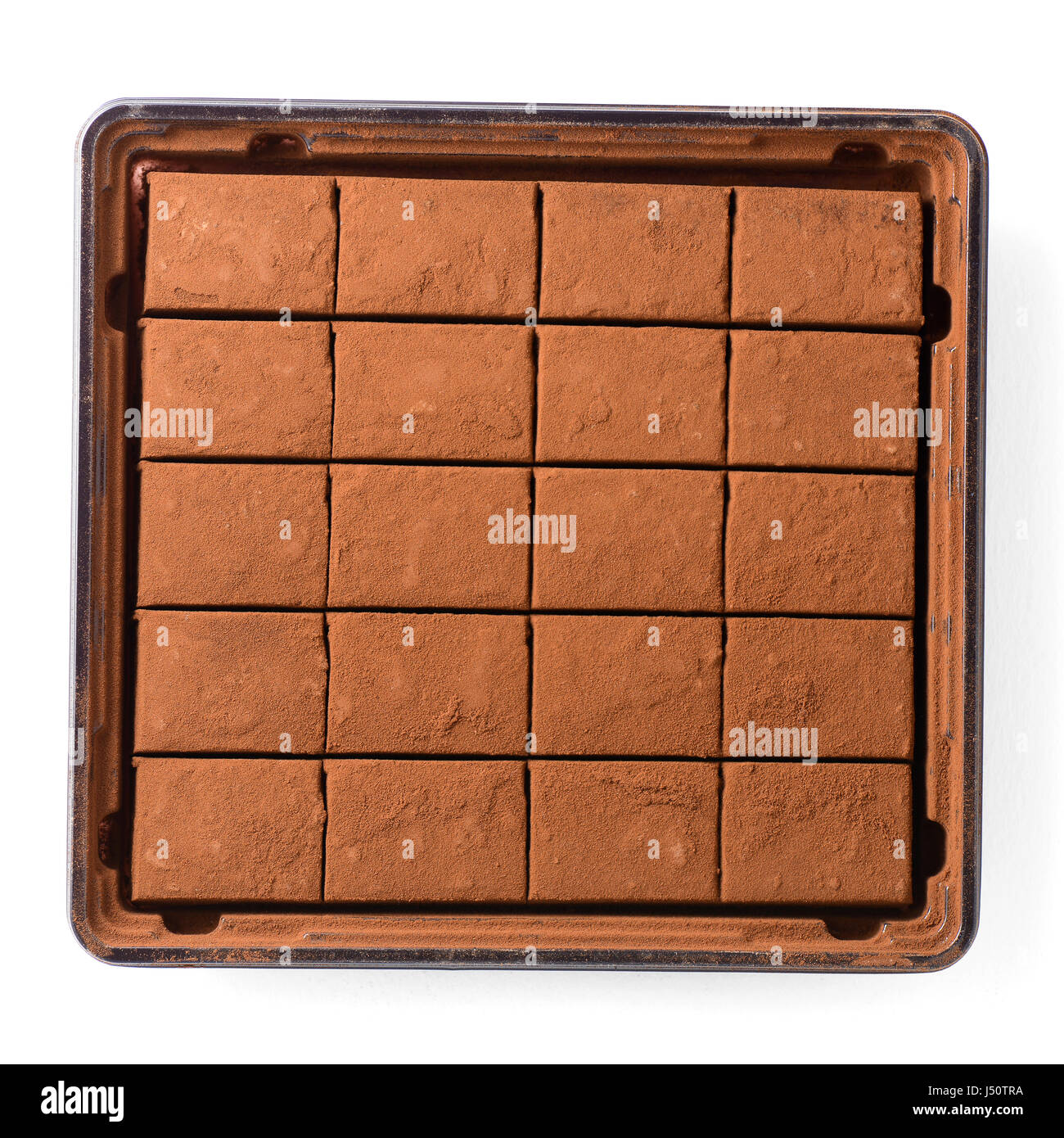 Cioccolato morbido isolato su bianco Foto Stock