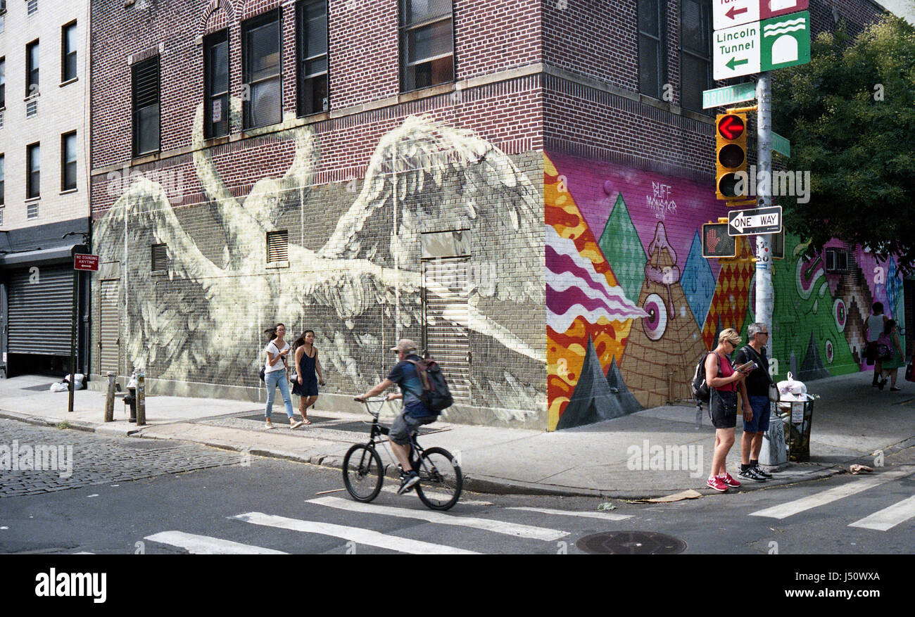 Lower East Side Murales Foto Stock