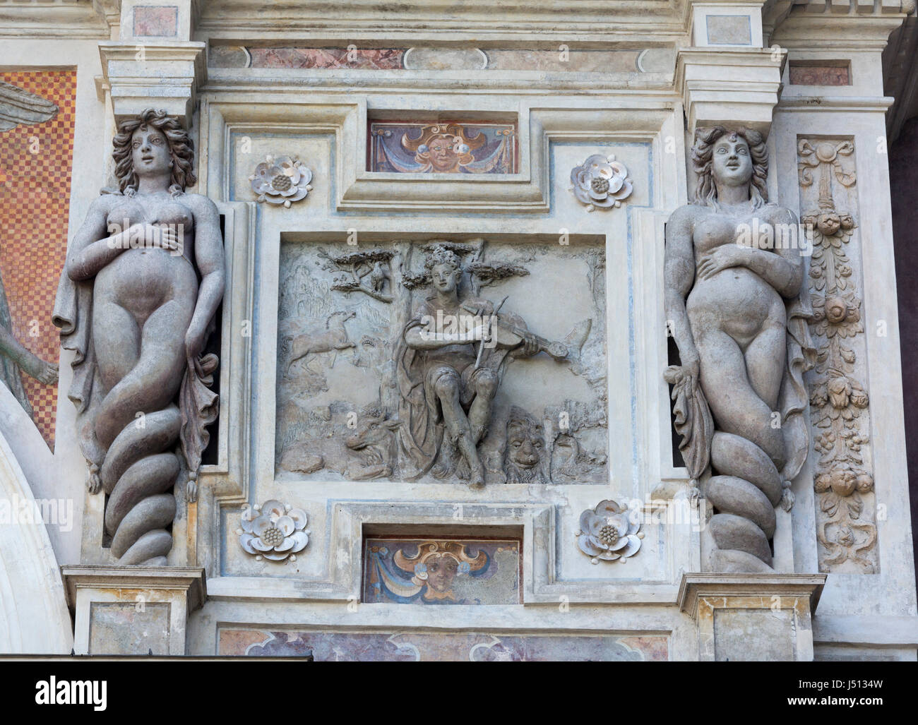 La fontana dell'organo, Villa d'Este, Tivoli, vicino Roma, Italia Foto Stock