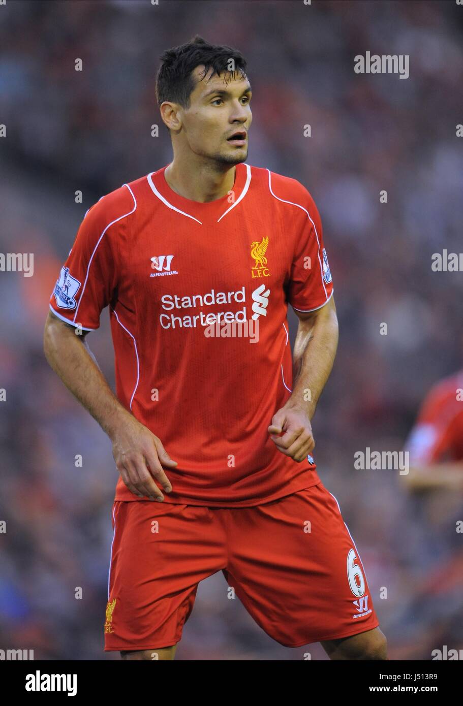 DEJAN LOVREN Liverpool FC Liverpool FC ANFIELD LIVERPOOL ENGLAND 13 Settembre 2014 Foto Stock