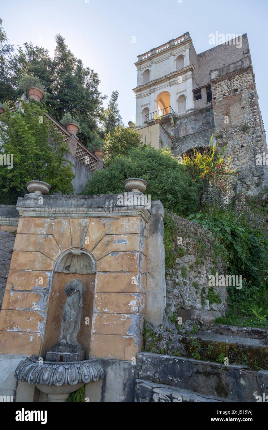 Giardino con terrazze, Villa d'Este, Tivoli, vicino Roma, Italia Foto Stock