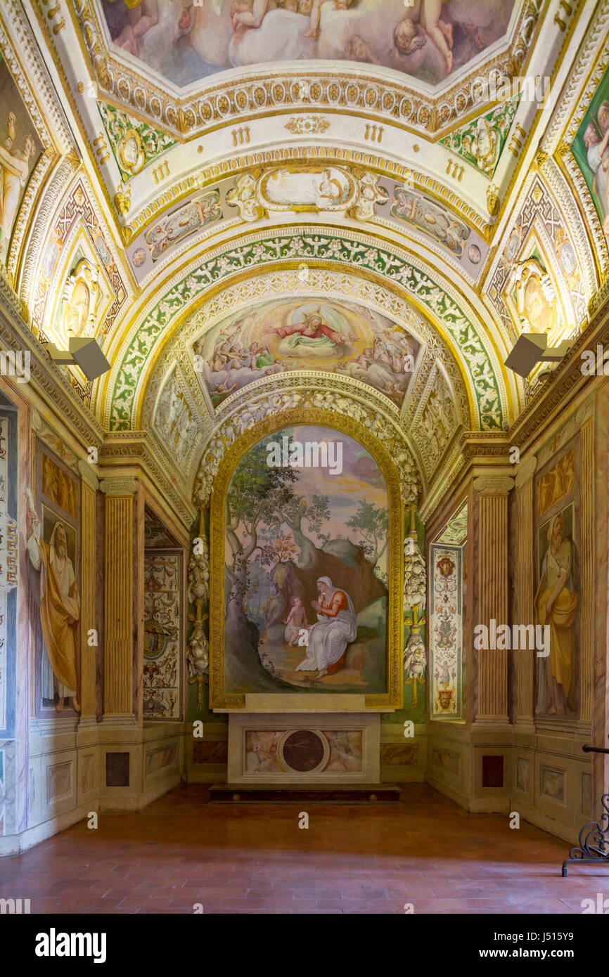 Il cardinale della cappella privata, Villa d'Este, Tivoli, vicino Roma