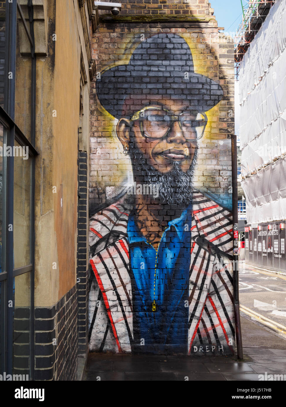 Arte di strada nella zona est di Londra Foto Stock