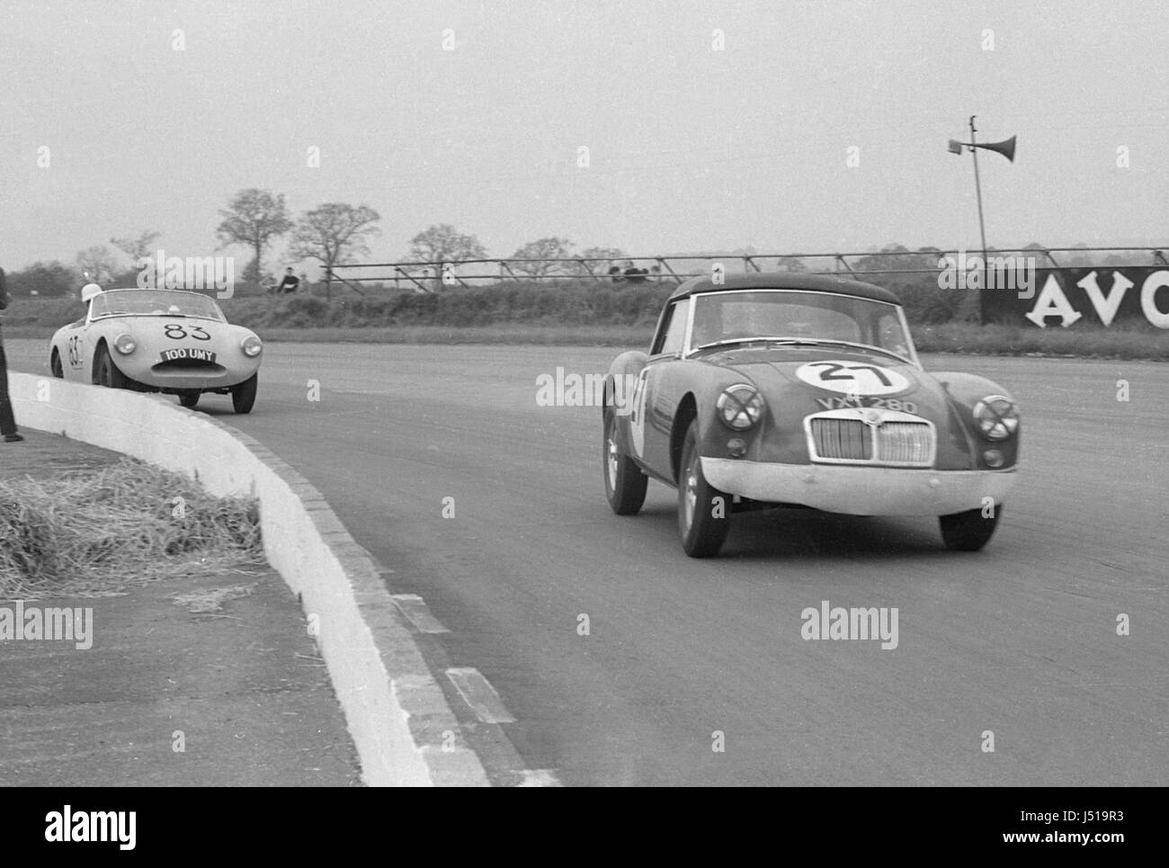 MGA Twin Cam Ecurie Chiltern. D.G. Dixon. Silverstone il 9 maggio 1959 Foto Stock
