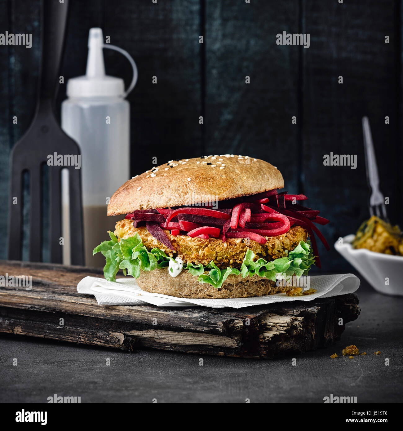 Orientare vegetariano burger Foto Stock