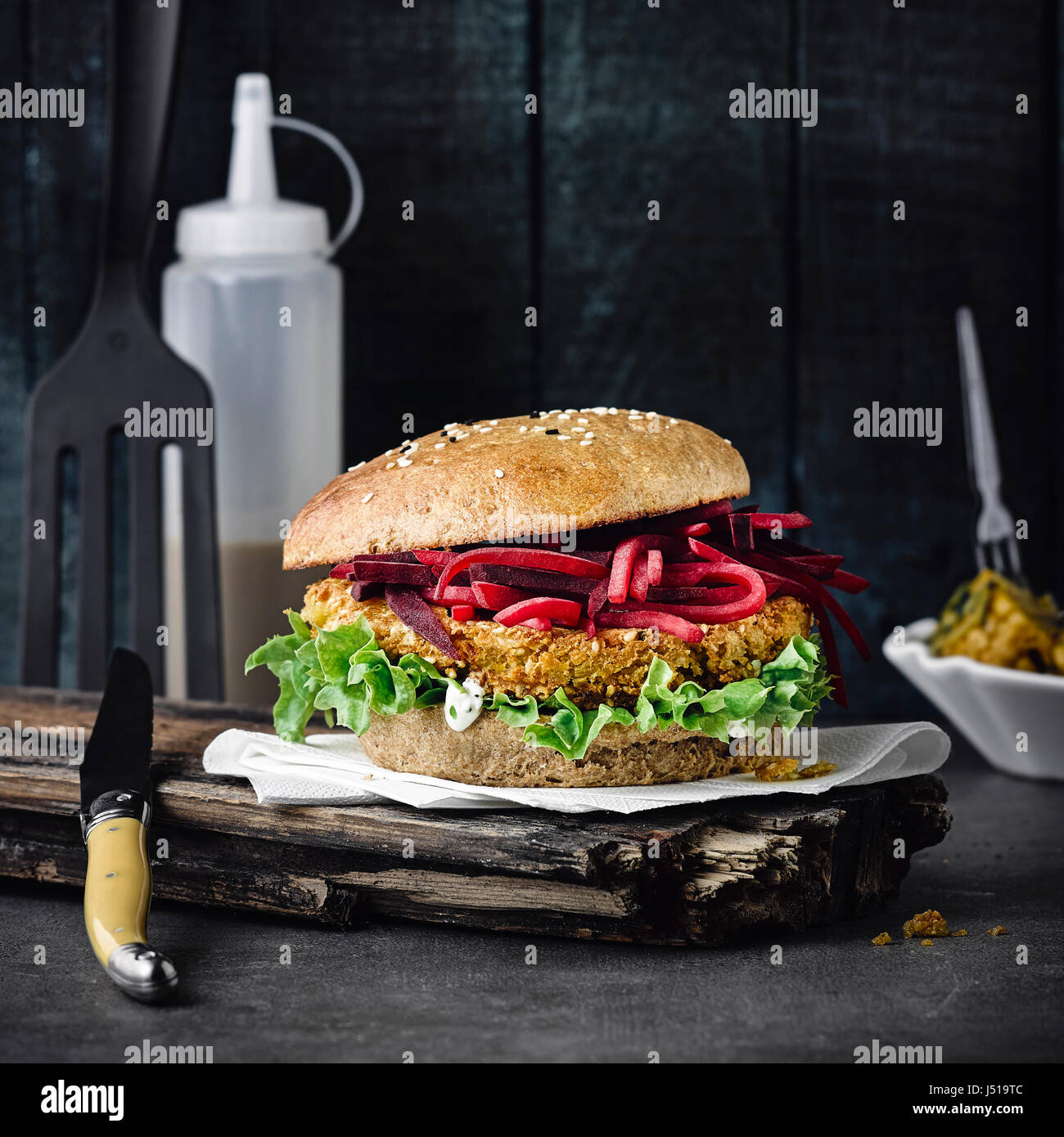Orientare vegetariano burger Foto Stock