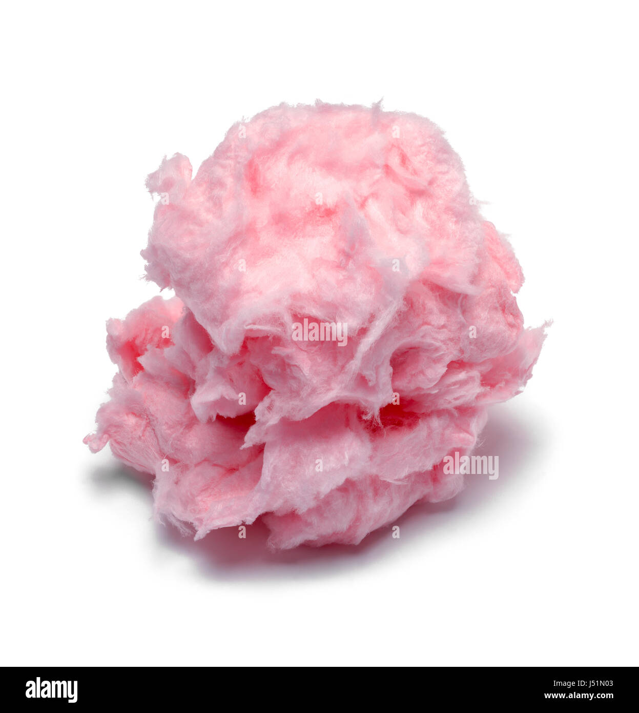 Rosa confetto isolato a sfera su sfondo bianco. Foto Stock