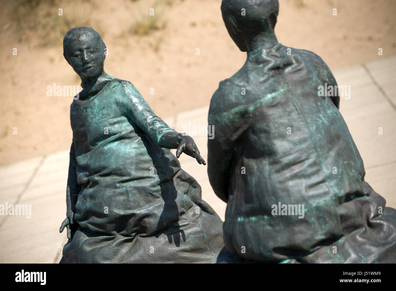 Pezzo di conversazione da Juan Munoz, South Shields Foto Stock