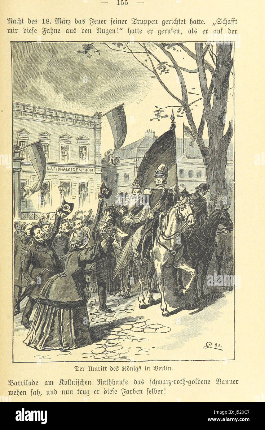 "Die deutsche Revolution" è un'opera storica che esplora la Rivoluzione tedesca del 1848-1849, descrivendo in dettaglio i movimenti sociali, politici ed economici dell'epoca. Include anche illustrazioni che raffigurano gli eventi chiave della rivoluzione. Foto Stock