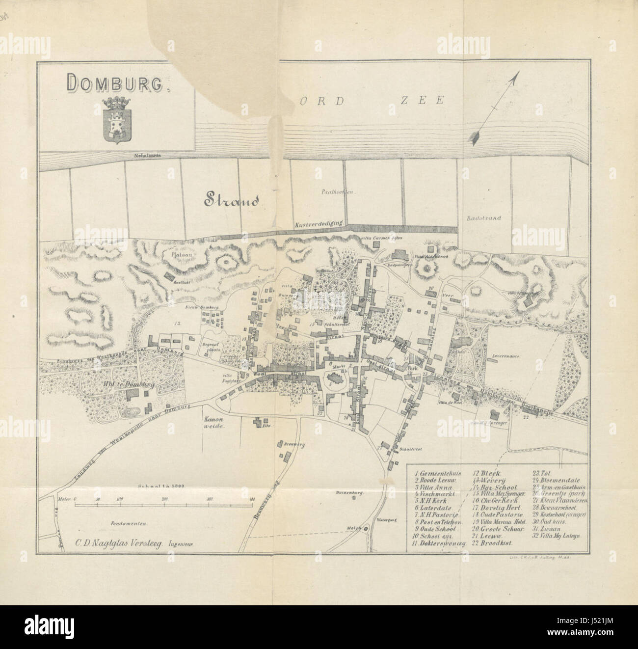 Immagine presa da pagina 173 del 'Domburg en zijn geschiedenis. Omgewerkte ... uitgave van "Wandelingen door de voormalige Smalstad Domburg." [con una pianta della città.]" Foto Stock