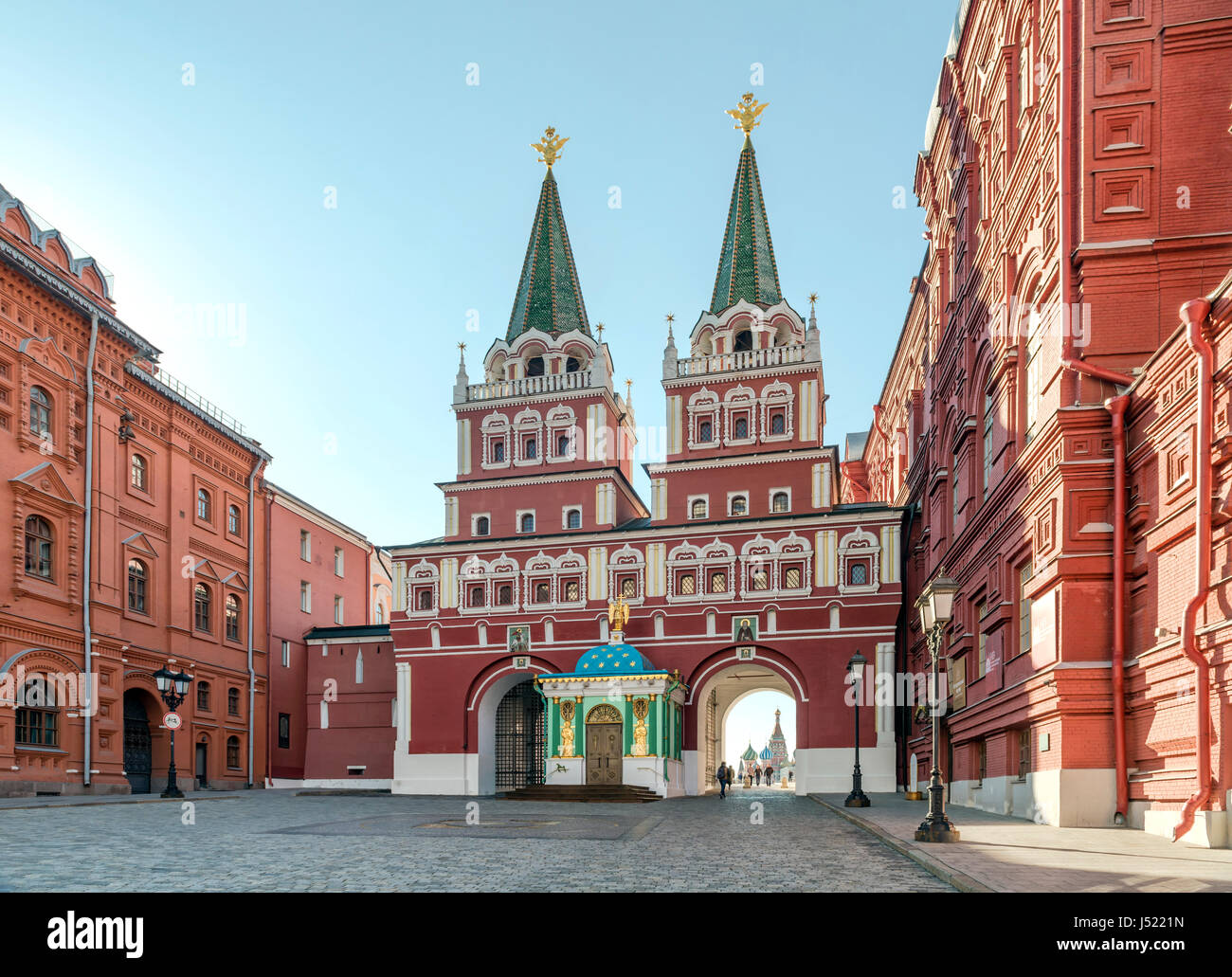 Porta alla Piazza Rossa - Mosca, Russia Foto Stock