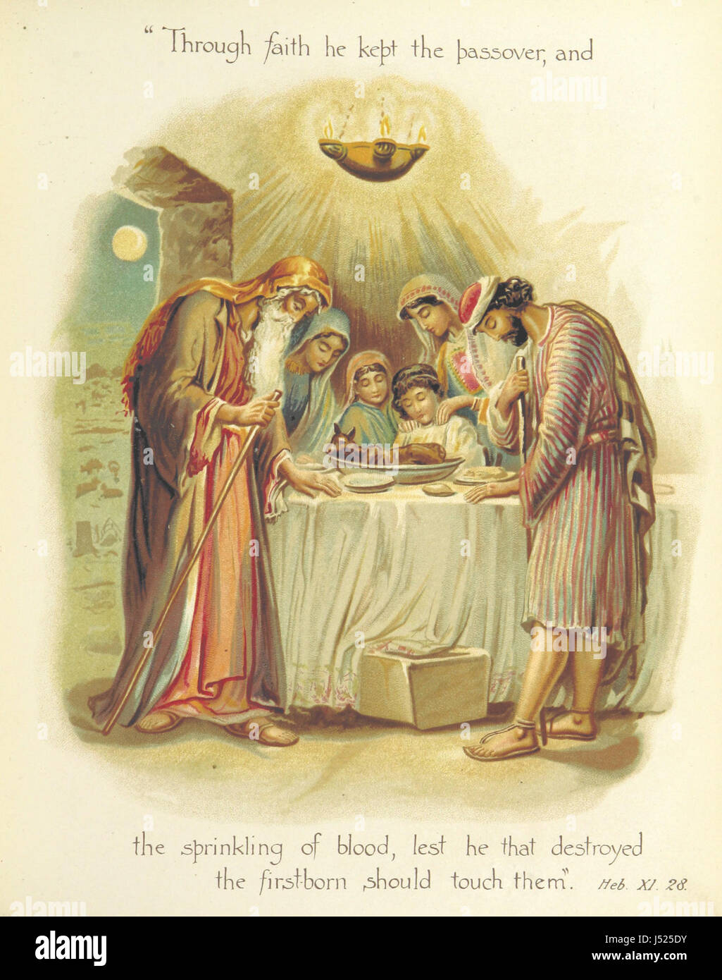Questo lavoro include poesie ispirate alla lettera agli ebrei, accompagnate da illustrazioni di W. J. Webb. Il testo riflette sui temi della fede e della devozione, incorporando passaggi biblici e interpretazioni artistiche per valorizzare l'esperienza religiosa. Foto Stock