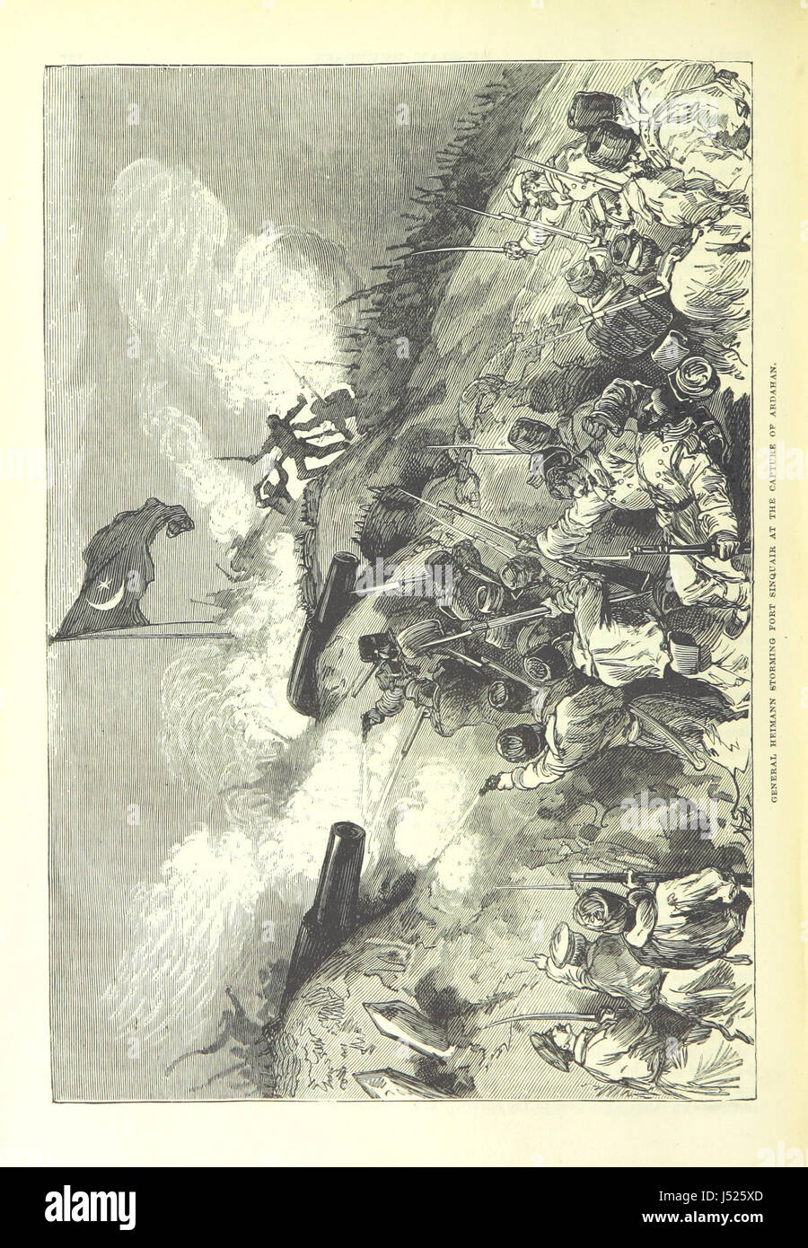 La storia illustrata di Cassell della guerra russo-turca fornisce un resoconto completo del conflitto militare tra Russia e Turchia. Include illustrazioni dettagliate, mappe e descrizioni di battaglie e movimenti strategici durante la guerra. Foto Stock