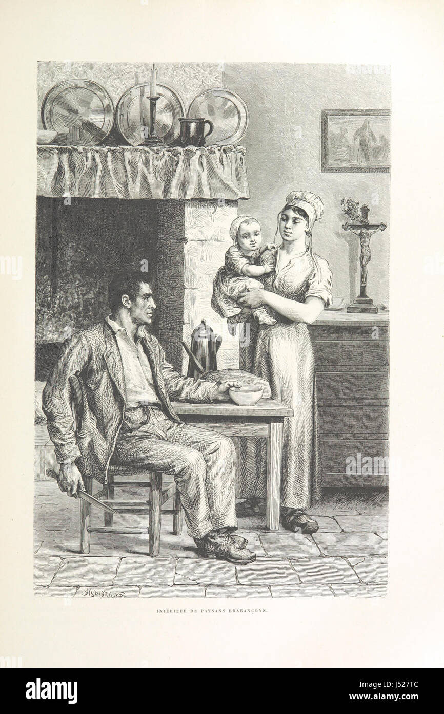 "La Belgique" è un'opera storica contenente 323 incisioni in legno, che offre una rappresentazione visiva della storia e della cultura del Belgio. Foto Stock