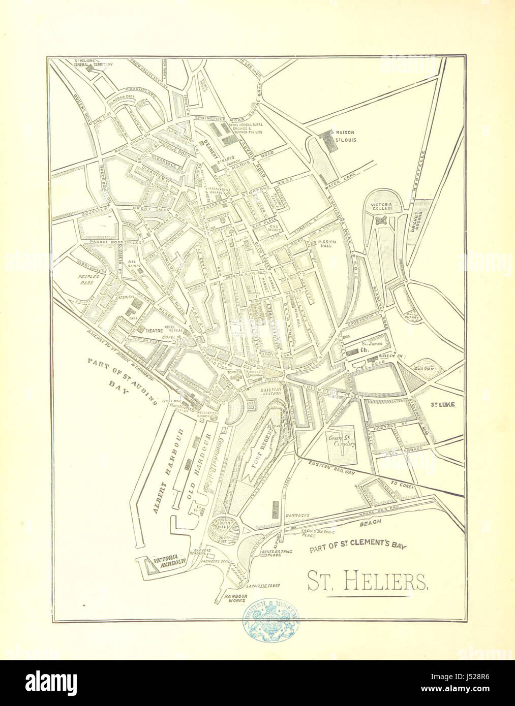 "Jersey Illustrated" si riferisce a una rappresentazione visiva dell'isola di Jersey, che mostra la sua geografia, i suoi monumenti e gli elementi culturali attraverso le illustrazioni. Foto Stock