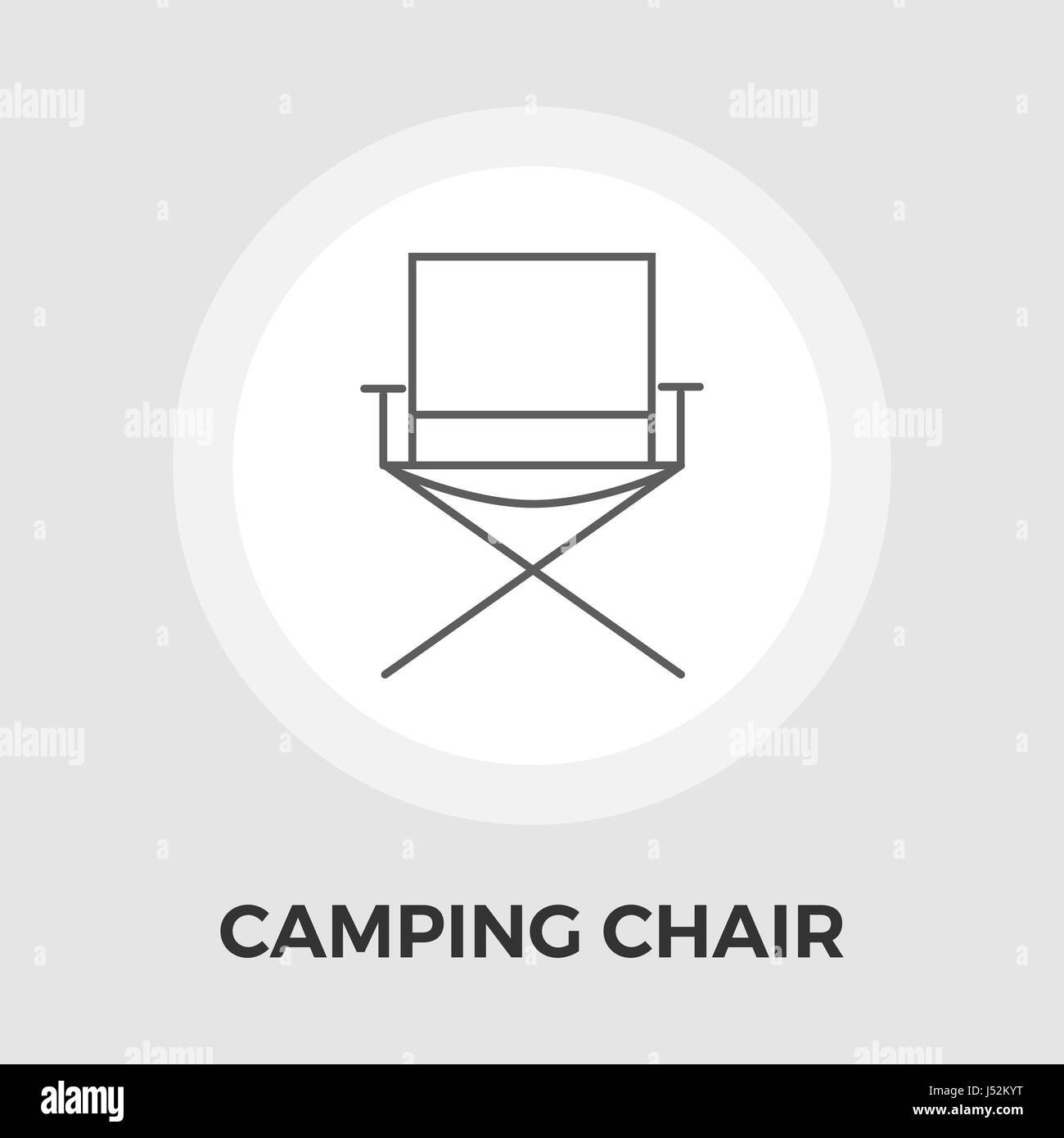 Camping sedia vettore icona. Icona piatta isolata su uno sfondo bianco. Modificabile file EPS. Illustrazione Vettoriale. Illustrazione Vettoriale