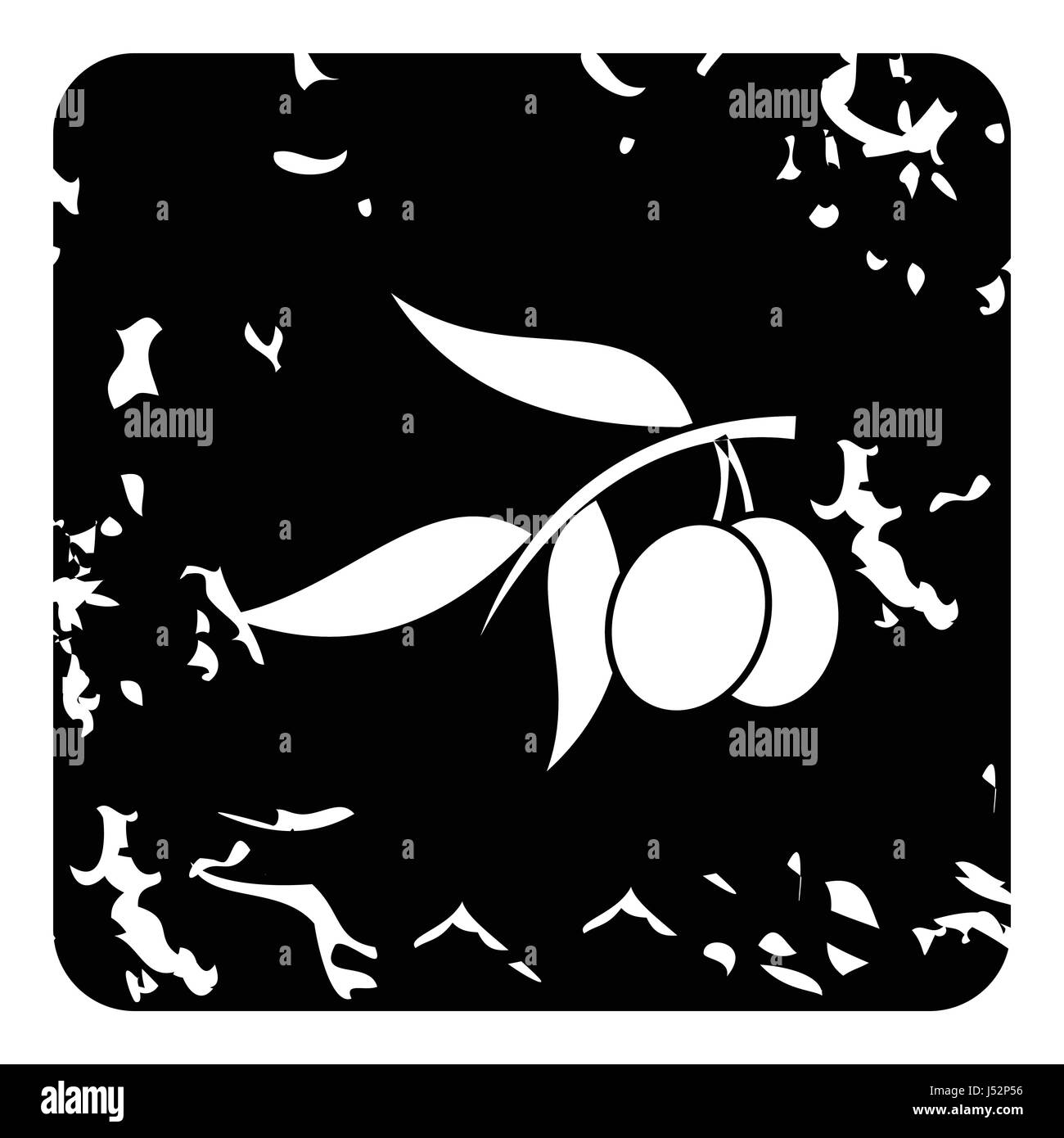 Oliva fresco ramo di albero con olive icona. Illustrazione grunge di oliva fresco ramo di albero con olive icona vettore per il web Illustrazione Vettoriale