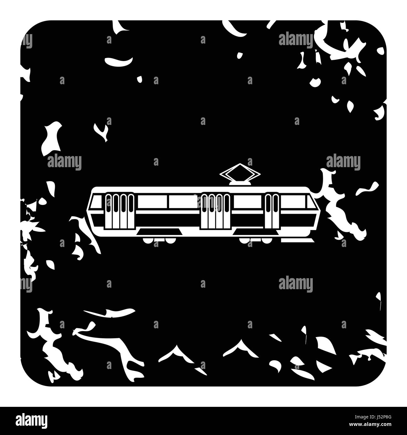 Icona del tram. Grunge illustrazione del tram icona vettore per il web Illustrazione Vettoriale