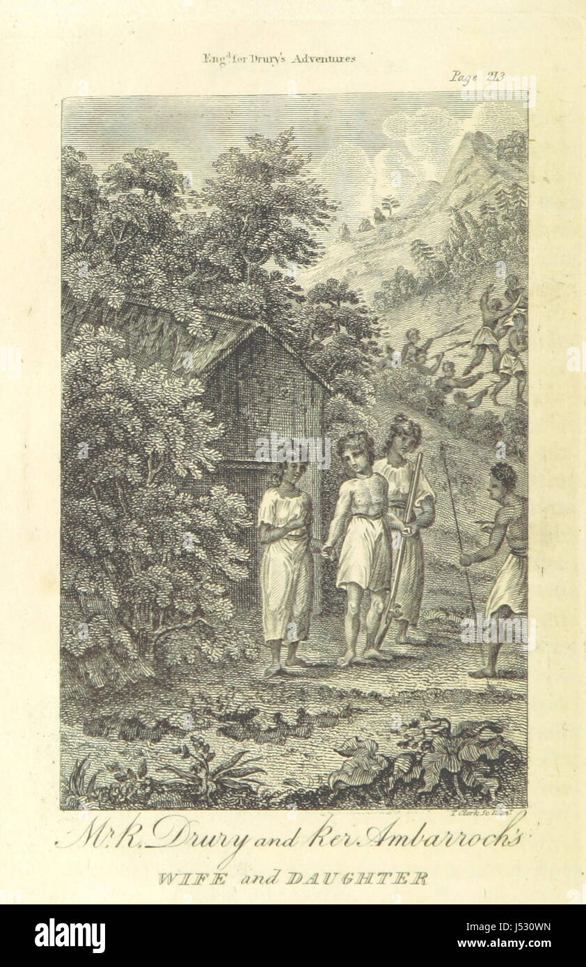 [Madagascar: o, Robert Drury's Journal, durante i quindici anni di prigionia sull'isola ... Tutta la ... illustrato con un foglio mappa del Madagascar e tagli. Scritto da se stesso [o piuttosto da D. Defoe?], ecc. [Con "un vocabolario del Madagascar Lingua."]] Foto Stock