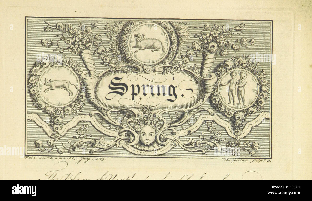 Il corso del tempo; o una rappresentazione emblematical delle quattro stagioni e dodici mesi, come marching in processione attorno alla loro circonferenza annuale. A imitazione di Spencer's Fairy Queen Foto Stock