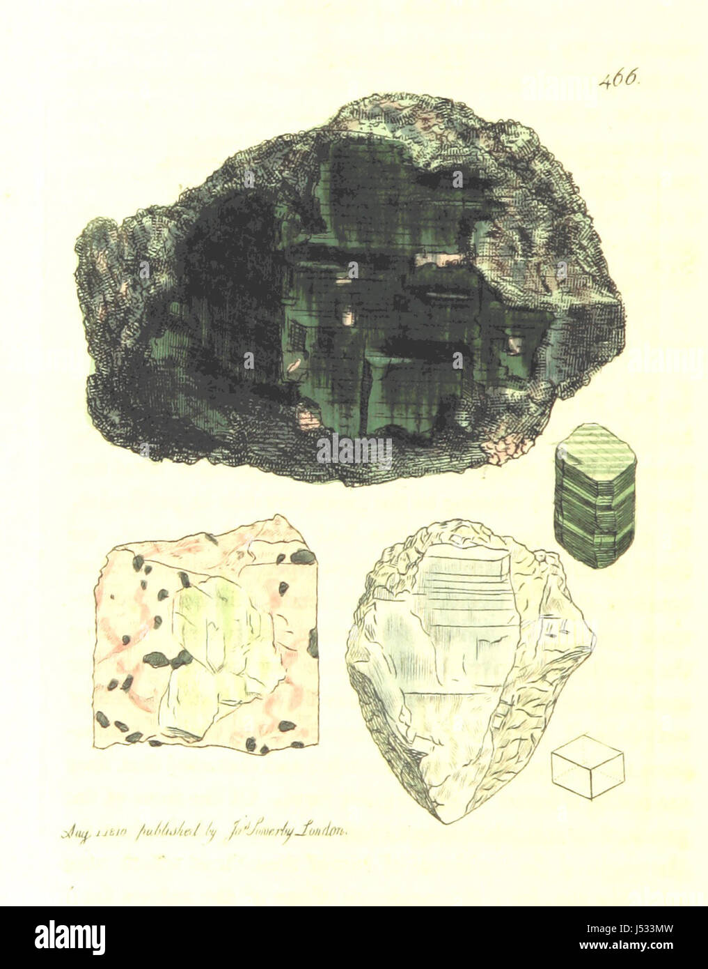 British mineralogia: o figure colorate destinate a chiarire la mineralogia di Gran Bretagna. Da J. Sowerby (con assistenza). F.P Foto Stock