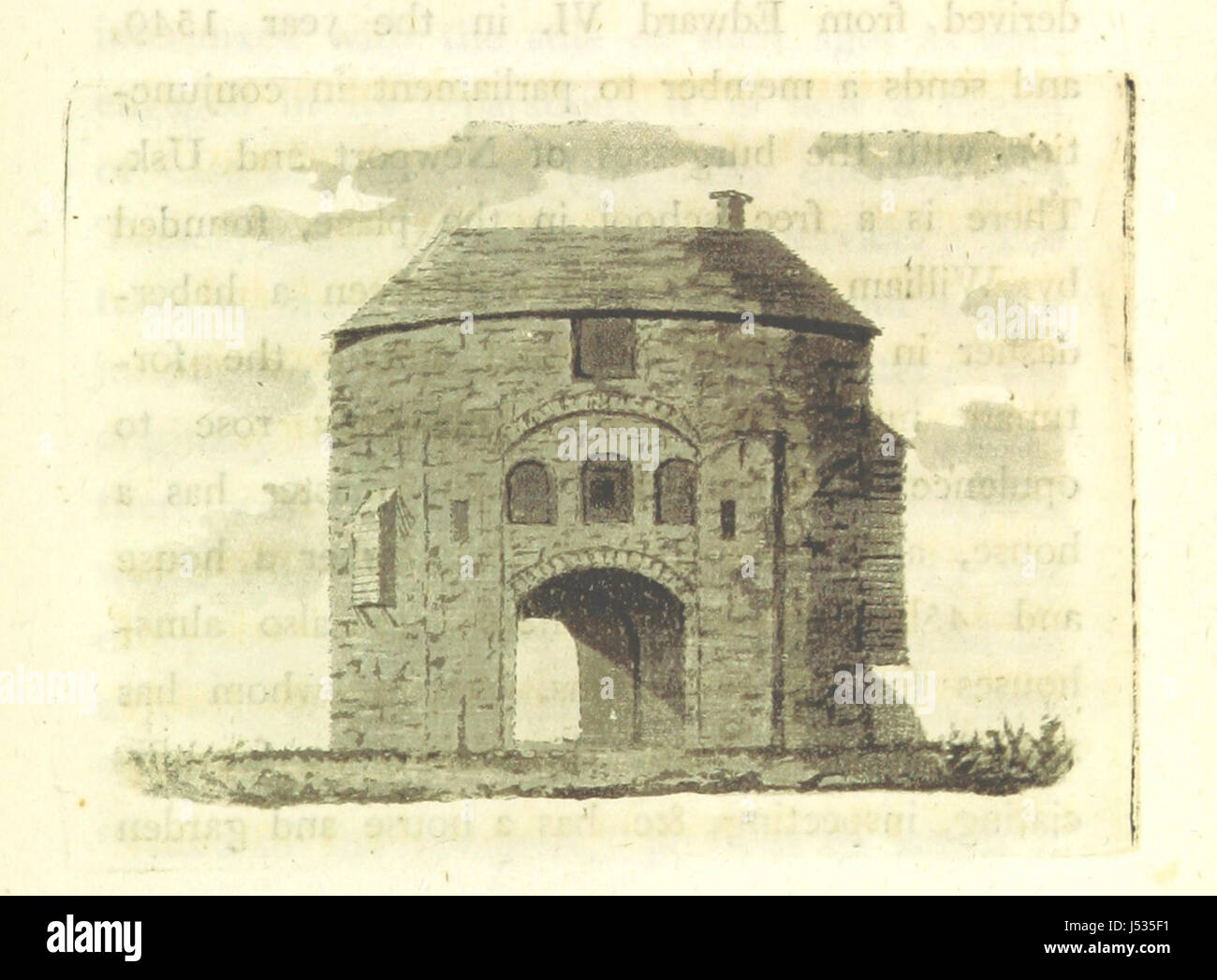 Questa guida offre un tour storico e visivo da Clifton attraverso le contee di Monmouth, Glamorgan e Brecknock, mostrando paesaggi pittoreschi e monumenti significativi lungo il tragitto. Foto Stock