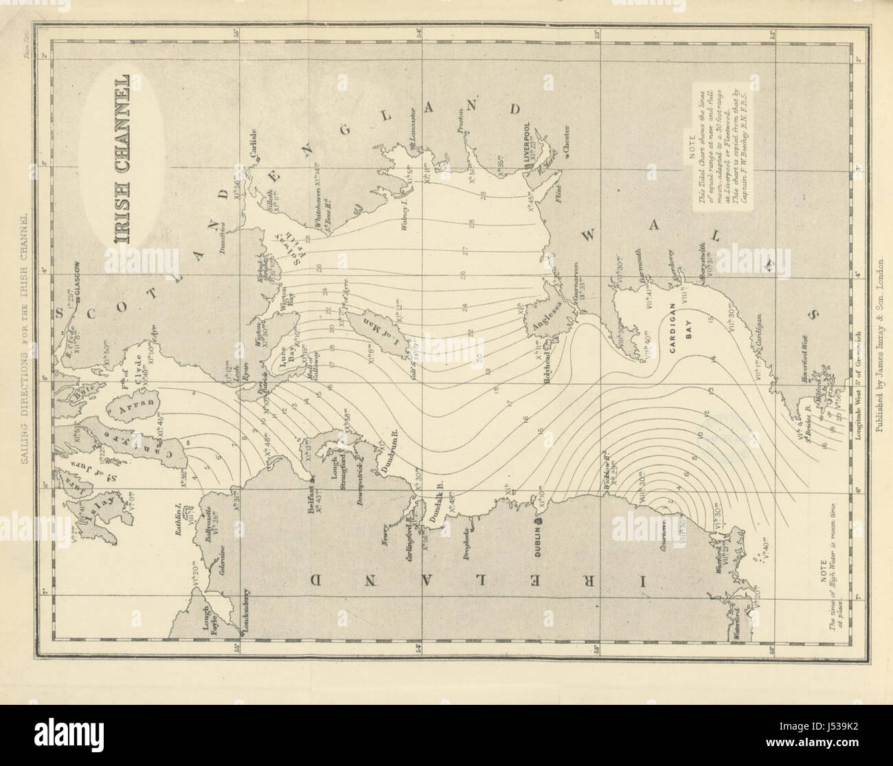 Immagine presa da pagina 10 del "Direzioni in difficoltà per il San Giorgio o canale irlandese. Compilato da recenti sondaggi Admiralty. (Direzioni generali per il Canale di Bristol.)" Foto Stock