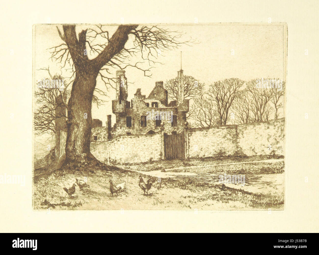 I castelli di Lothians ... Sedici incisioni originali e ventisei riproduzioni da penna e inchiostro con stampa in rilievo descrittivo Foto Stock