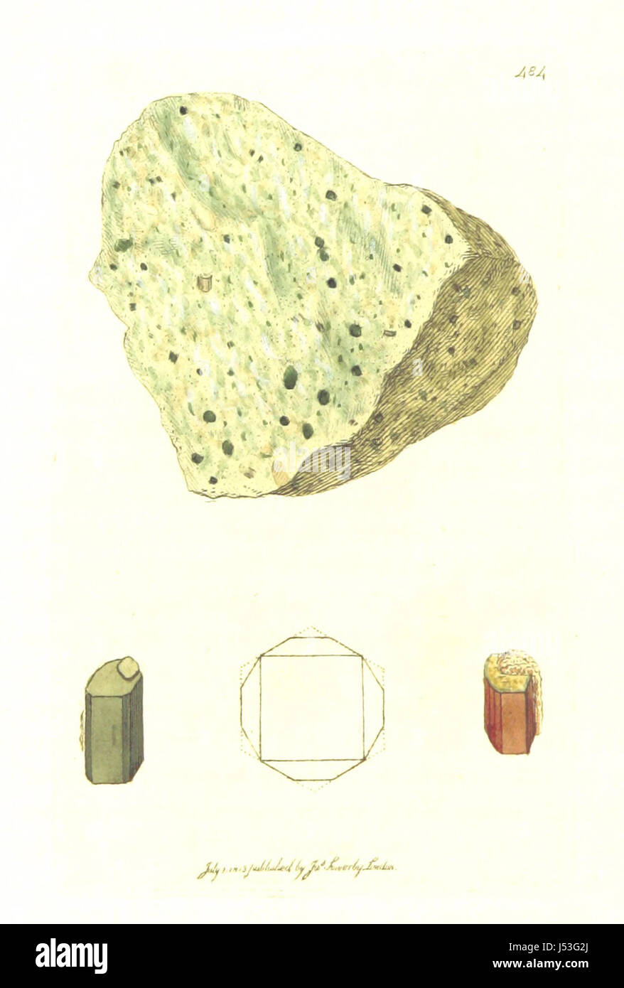 British mineralogia: o figure colorate destinate a chiarire la mineralogia di Gran Bretagna. Da J. Sowerby (con assistenza). F.P Foto Stock