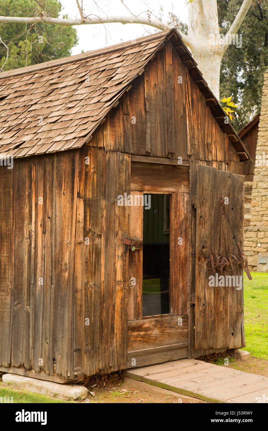 Sheepherder's Cabin, Kern villaggio di pionieri, Bakersfield, California Foto Stock