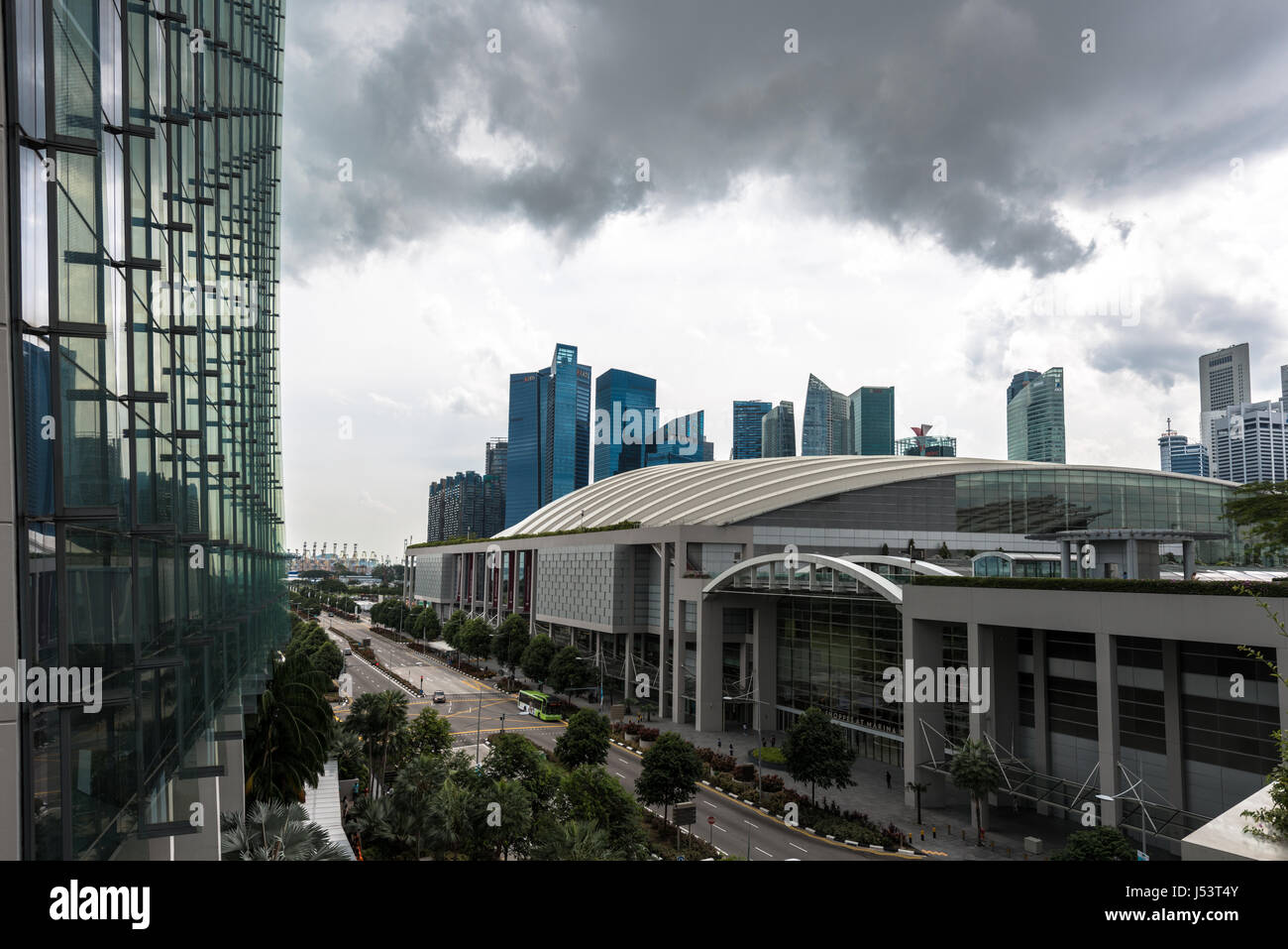 L'incredibile e modernamente Marina Bay Hotel. Foto Stock