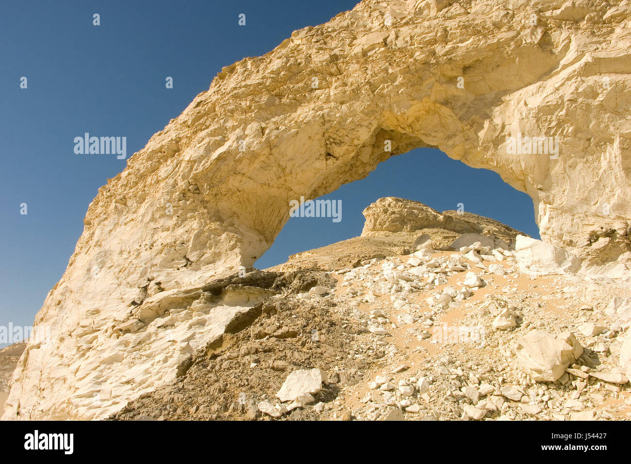 Vasto deserto Egitto rock lo sfarinamento rock sands pietre sabbia weisse wste gypten Foto Stock