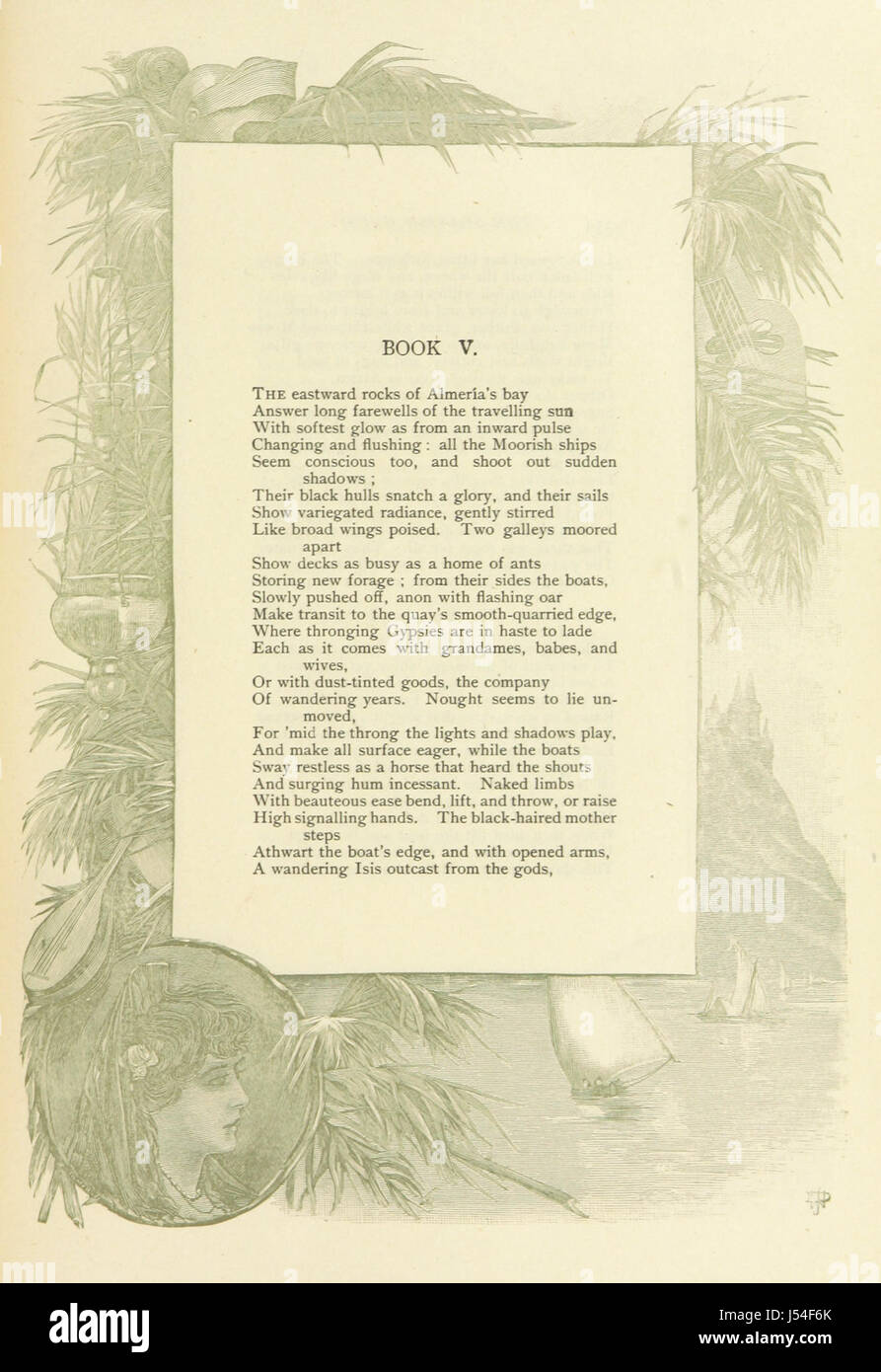 La completa opere poetiche di George Eliot. Edizione di famiglia. Completamente illustrato con legno nuovo-incisioni. Con bordo da J. D. Woodward Foto Stock