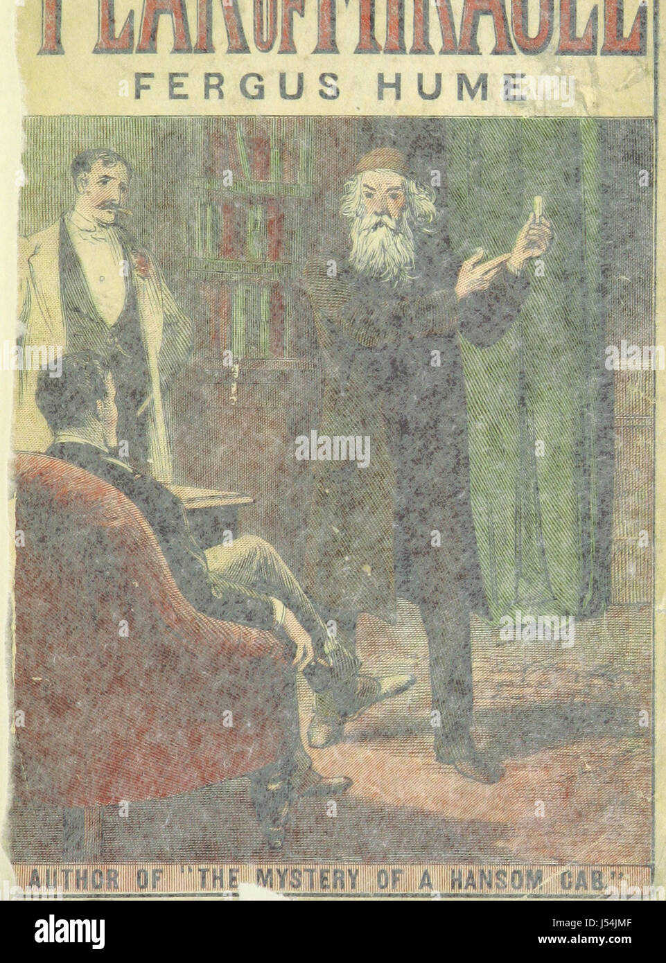 "L'anno del miracolo" è un romanzo di fantascienza di Fergus Hume, pubblicato nel 1891, che descrive una peste che devasta la popolazione britannica e una misteriosa tempesta che pone fine al flagello. Foto Stock