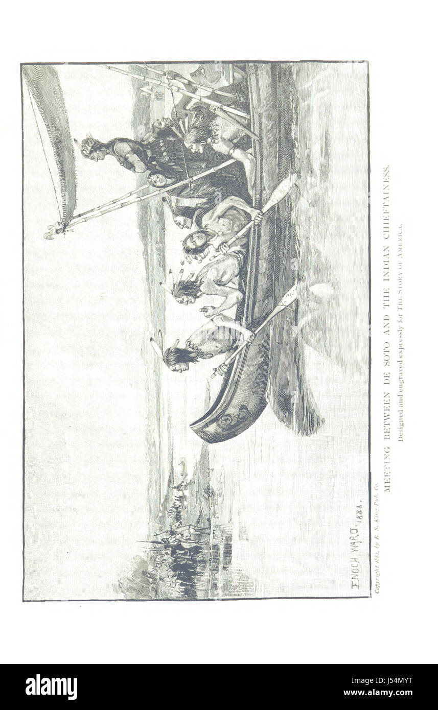 Questa immagine, dalla pagina 53 di "The Story of America", raffigura un evento storico o un momento della storia americana, catturando gli incidenti romantici dalla scoperta dell'America ai tempi moderni. Foto Stock