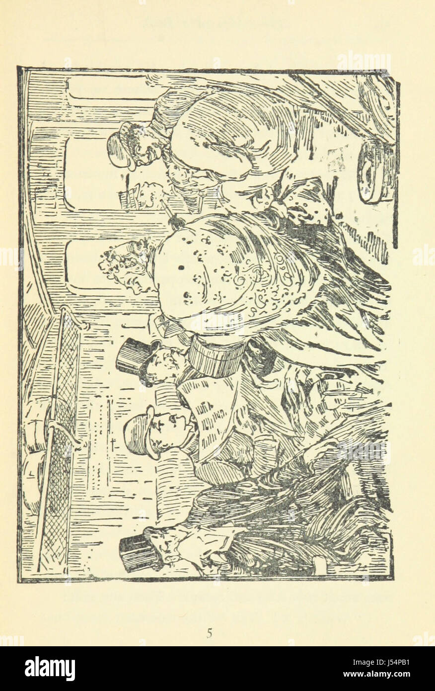 Questa immagine è tratta dalla pagina 55 del classico romanzo britannico "tre uomini in una barca", scritto da Jerome K. Jerome. Raffigura una scena umoristica del diario di viaggio, che cattura l'essenza del libro. Foto Stock