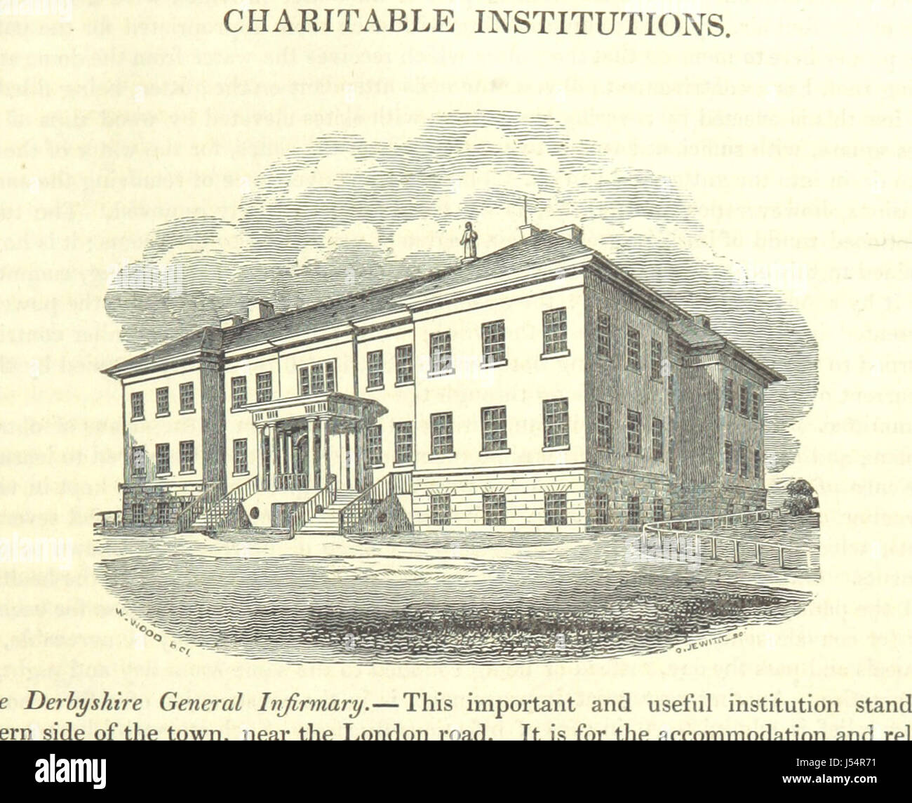 Questo gazetteer fornisce una panoramica storica e geografica dettagliata della contea di Derby, inclusi dati geologici, mineralogici e commerciali, illustrati con mappe e incisioni. Foto Stock