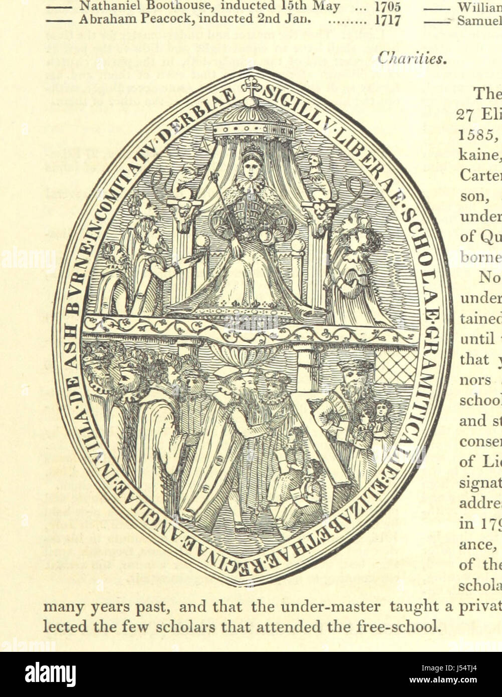 Questo lavoro storico e geografico copre la contea di Derby, che offre osservazioni dettagliate, dati geologici, mineralogici e commerciali, e illustrato con mappe e incisioni. Foto Stock