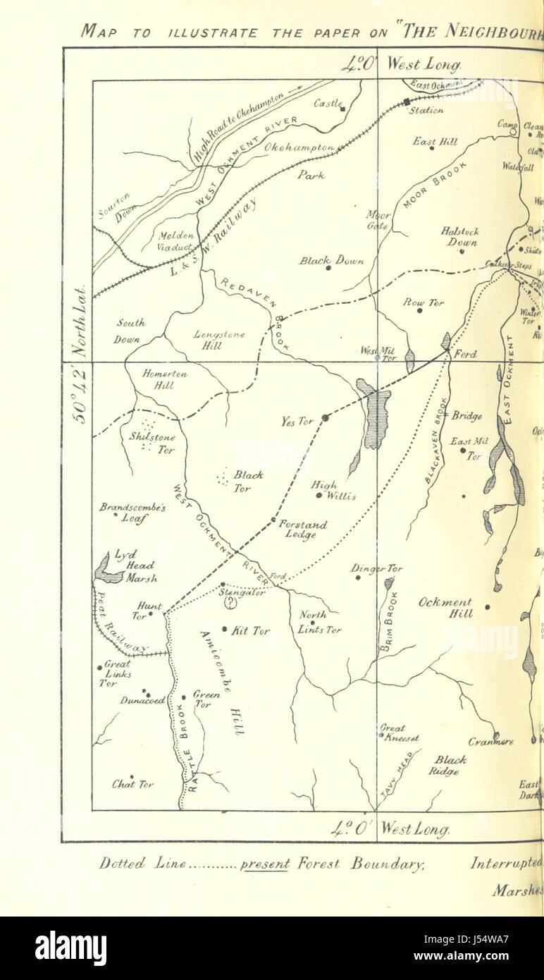 Note sul quartiere di Taw Marsh, North Dartmoor ... Ristampato da transazioni del Devonshire associazione, ecc. [Con una mappa.] Foto Stock