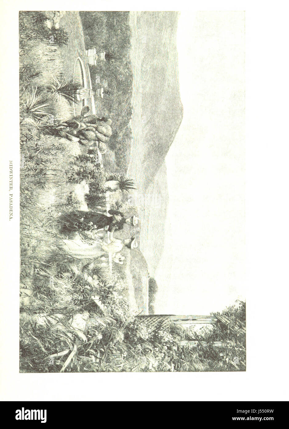 L'immagine di pagina 67 di 'A Year in Italy â€" Our Italy" offre una rappresentazione visiva delle influenze italiane della California. Il libro fornisce un confronto tra Italia e California, evidenziando i collegamenti culturali e architettonici tra le due regioni. Questa illustrazione enfatizza la fusione del patrimonio italiano con i paesaggi californiani, rappresentando elementi chiave di entrambi i luoghi. Foto Stock