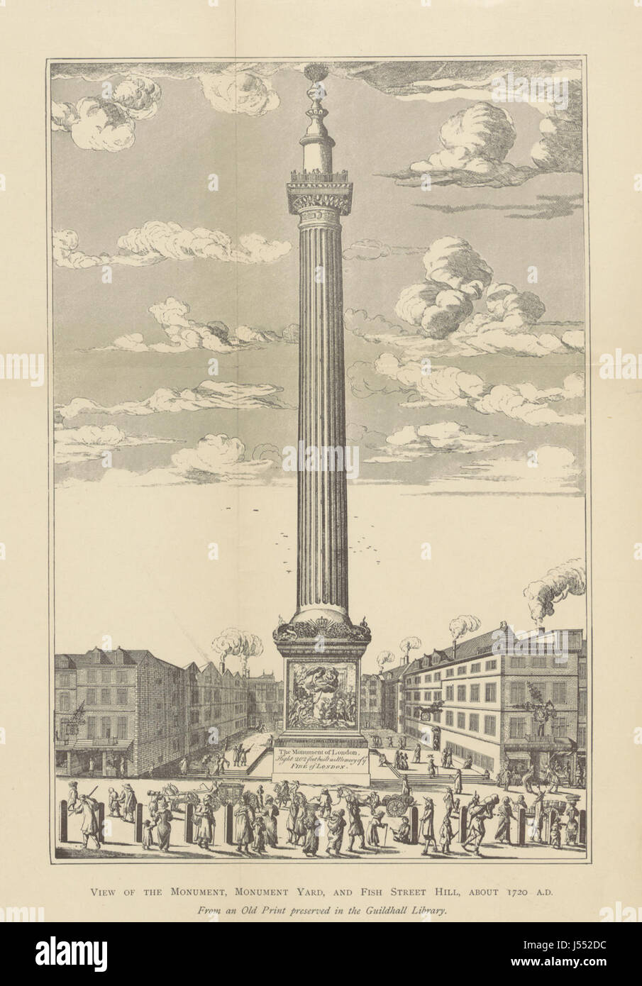 La storia del monumento. Con un breve resoconto del Grande Incendio di Londra, che commemora. Da Charles Welch. (Con illustrazioni e una mappa della vecchia Londra). Foto Stock