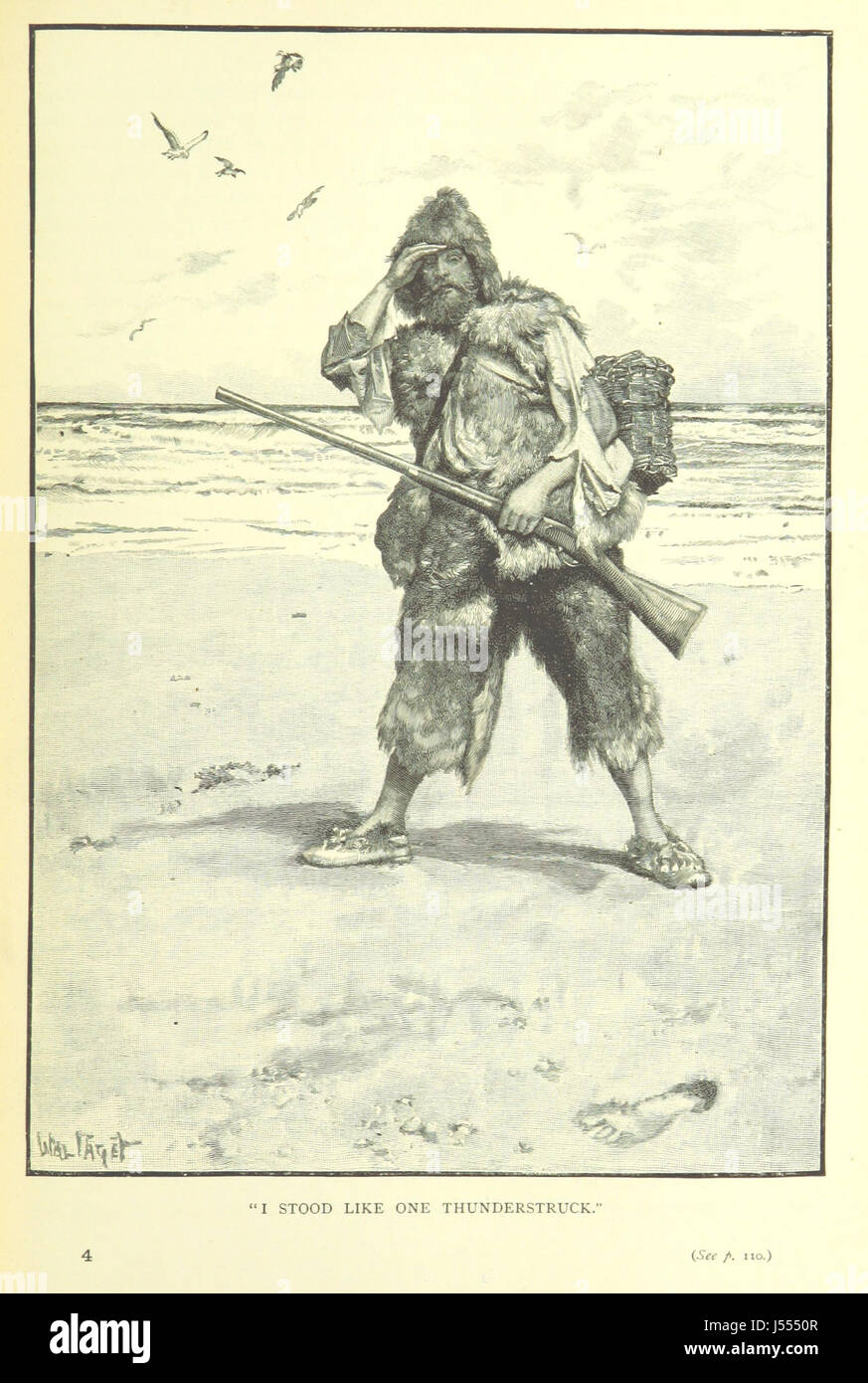 La vita e le strane sorprendenti avventure di Robinson Crusoe. Con centoventi illustrazioni originali di Walter Paget Foto Stock