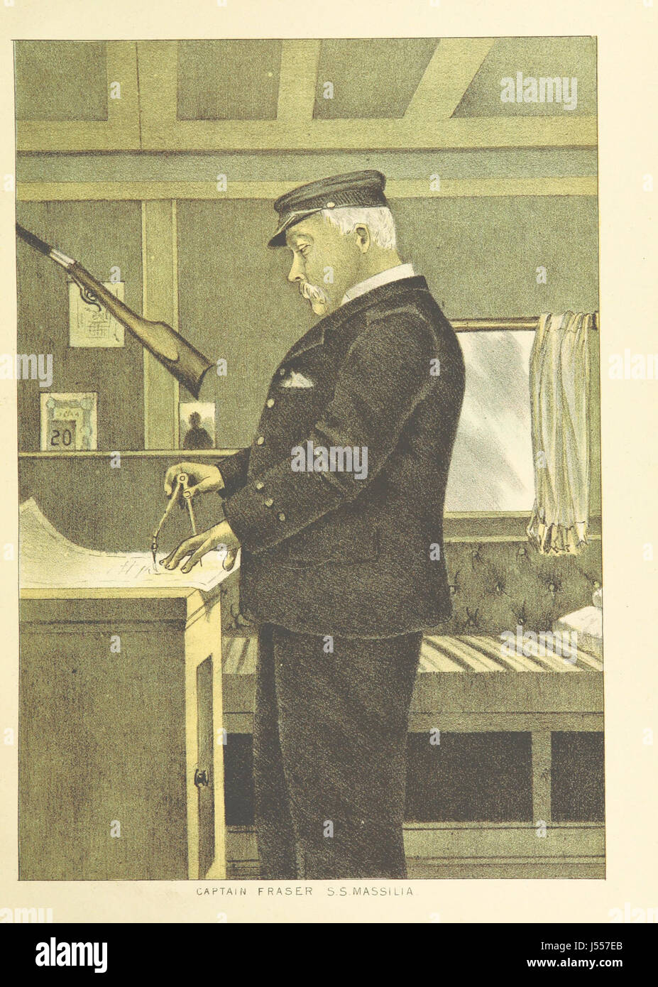 Una riproduzione di "The Massilia Gazette", un settimanale pubblicato a bordo della nave "Massilia" durante il suo viaggio da Londra a Sydney. L'edizione copre notizie ed eventi tra il 13 novembre 1890 e il 1 gennaio 1891, a cura di Edward Noyes. Foto Stock