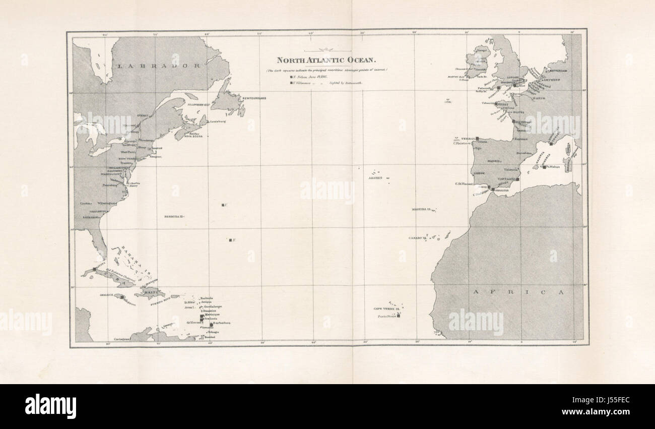 L'influenza della potenza marittima dopo la Rivoluzione Francese e impero, 1793-1812 Foto Stock