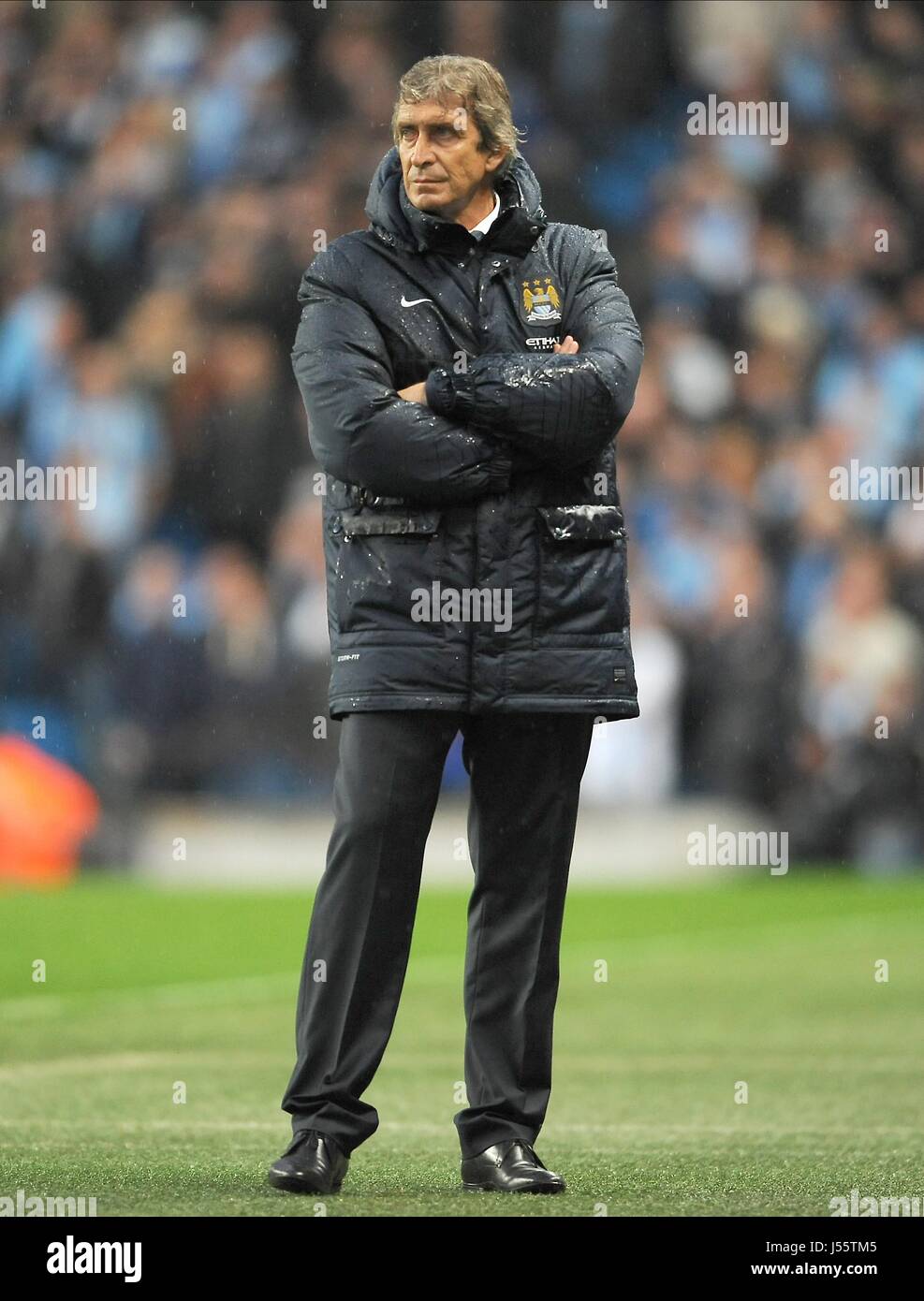 MANUEL PELLEGRINI Manchester City V Aston Villa Etihad Stadium Manchester Inghilterra 07 Maggio 2014 Foto Stock